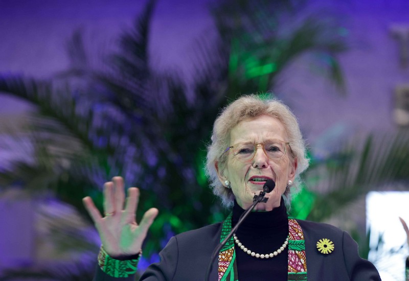 Woman delivering a speech