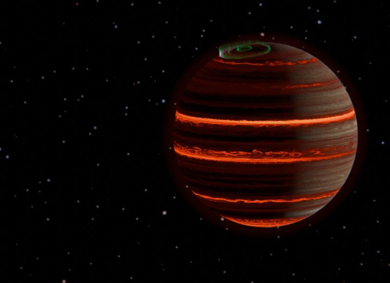 An artist’s impression of the extrasolar world, SIMP-0136 (credit Dr Evert Nasedkin).