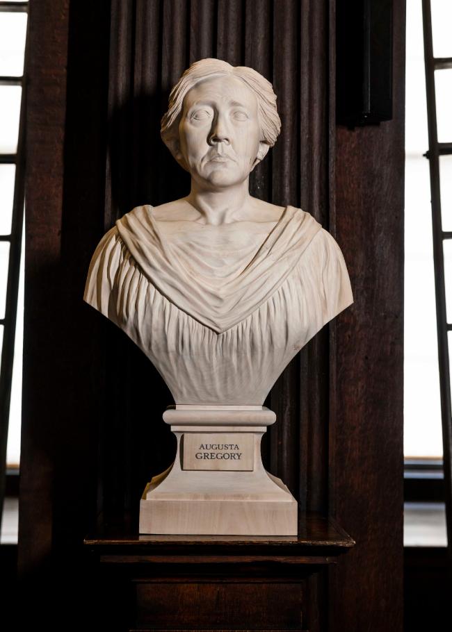 New sculpture of August Gregory in the Long Room of Trinity's Old Library