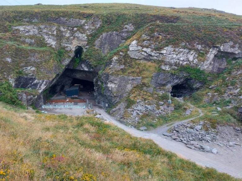 The opening of the quarry where Valentia Slate is extracted.