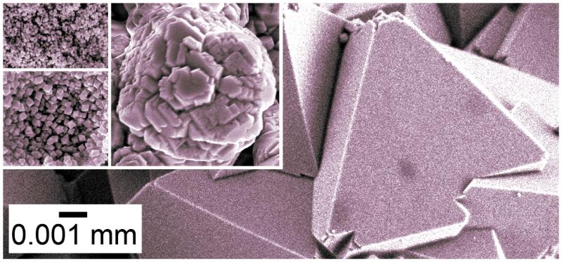 A microscope image of the synthesised cerianite.