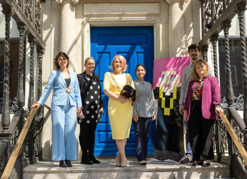 Dr Chiara Cocco; Nicola Graham; Lord Mayor of Dublin Emma Blain; Mariana Chihenseck Blanco; Ítalo Sousa de Sena; and Karolina Anielska