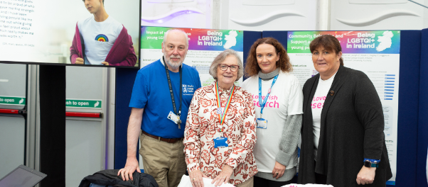 Researchers at exhibit
