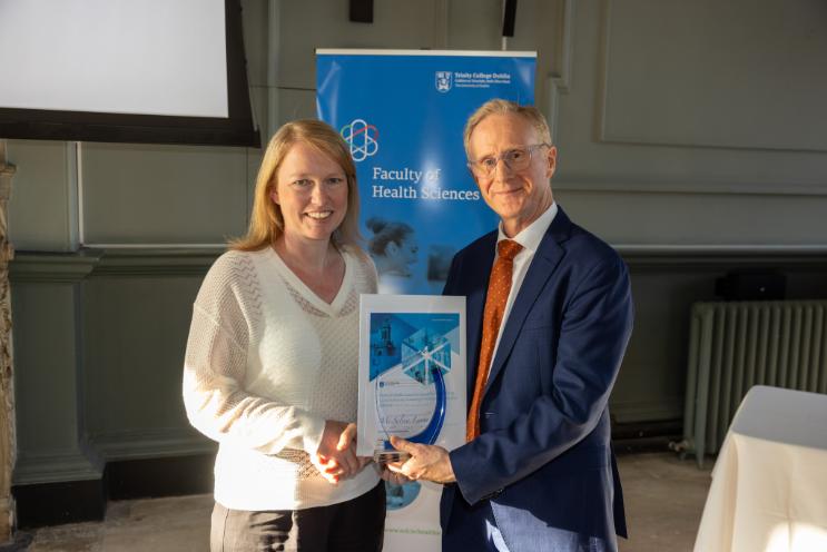 Receiving award