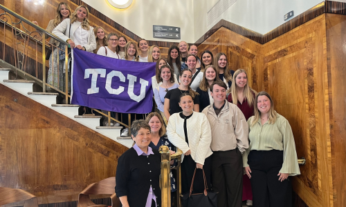 Students visiting from Texas Christian Science University