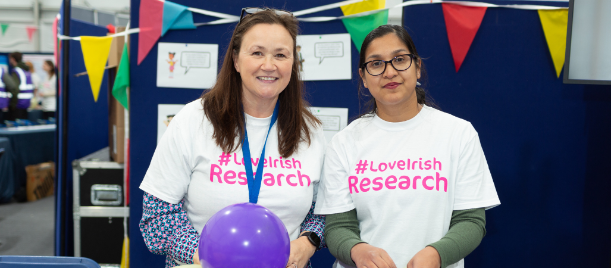 Researchers at exhibit
