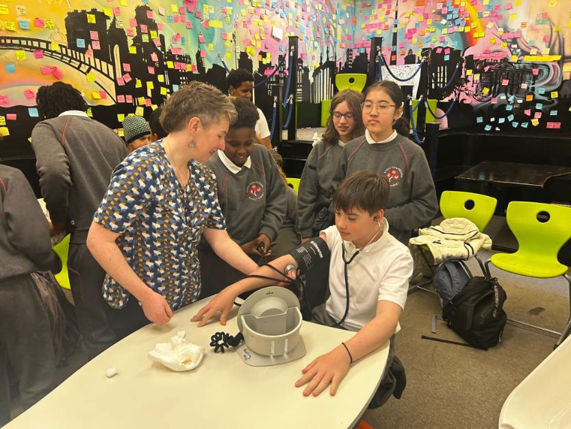 Children learn about midwifery