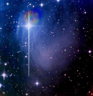 Image of a star in the night sky