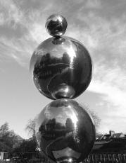 An image of the Walton Sculpture Apples and Atoms