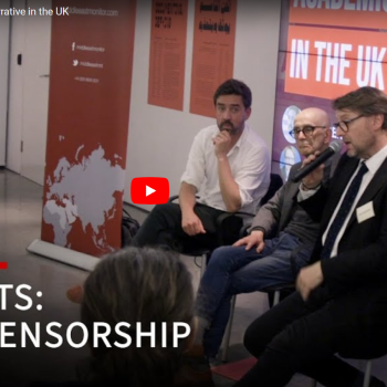 Brendan Browne on panel of memo academic censorship event