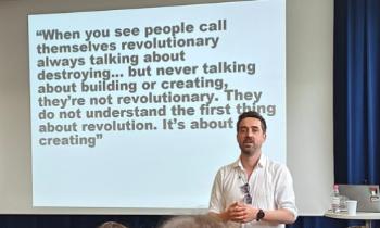 Brendan Browne lectures at University of Lund, Sweden
