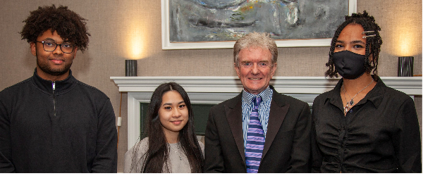 The Head of School of Computer Science and Statistics with the new Scholars.
