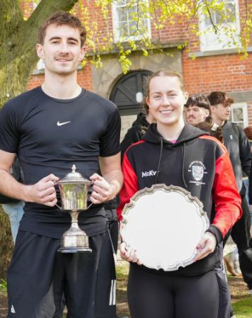 Trinity's 'Chariot of Fires' 2026 winners Elizabeth Comerford and Jack Beary