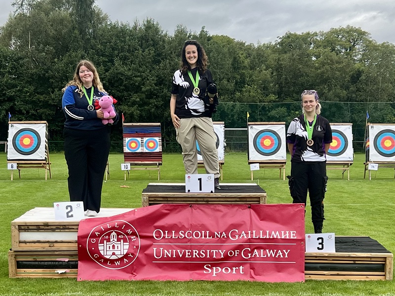 DU Archery Galway Finals podium August 2025