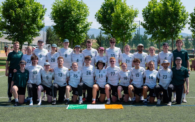 Irish Mixed Team team photo, U24 Ultimate Frisbee World Championship