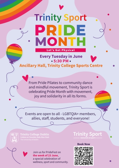 Trinity Sport Pride Month 2025 event poster