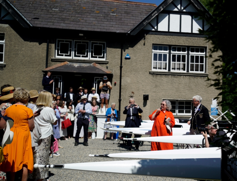 The Provost Dr Linda Doyle at the Trinity Regatta 2025 boatnaming ceremony