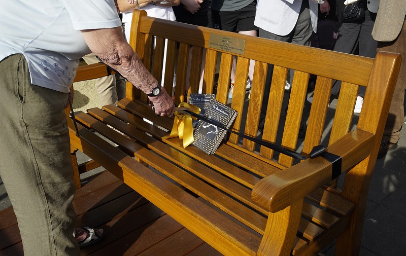 Trevor West memorial bench official opening May 2025