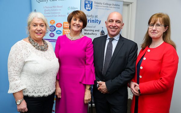 Pictured from left to right, are: Anne Marie Ryan (HSE Social Care), Professor Mary McCarron (Dean of Faculty of Health Sciences, Trinity), Dr Fintan Sheerin (Head of Intellectual Disability Nursing, Trinity) and Ms Liz Roche (HSE Office of the Director of Nursing & Midwifery).
