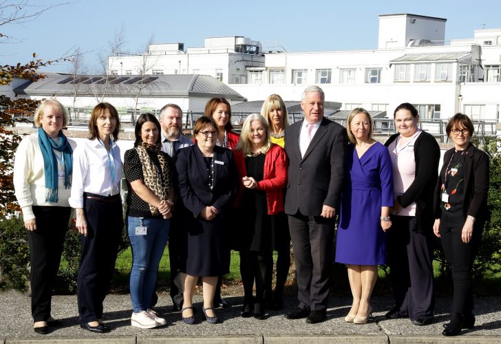 L-R Anne Bowers Practice Development Coordinator Coombe Women & Infants University Hospital, Ita Kinsella CMN111 MRHP, Emma Mullins CMN2 MRHP, Maureen Revilles, Director of Midwifery, Prof Anne Marie Brady, Michael Knowles, Denise Lawler Assistant Professor of Nursing and Midwifery Trinity College Dublin , Suzanne O’Callaghan Clinical Skills Facilitator MRHP and Fiona Moore, Nurse Practice Develop