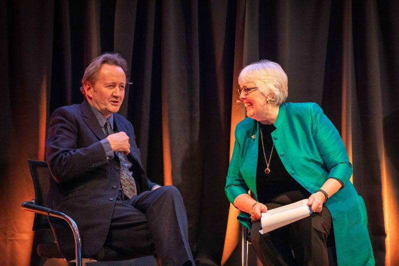 Professor Roy Foster, Queen Mary University of London, with Director of the Institute, Professor Jane Ohlmeyer.