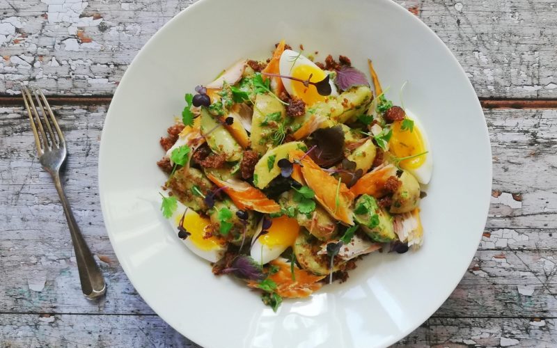 And for good measure, Brian Topping has used oak-smoked mackerel to design a tasty side or light lunch option by reworking an 1807 dish of Maria Rundell’s.