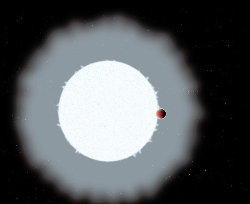 Artist’s impression of an ultra-hot Jupiter exoplanet, WASP-33b. Image credit Astrobiology Center.