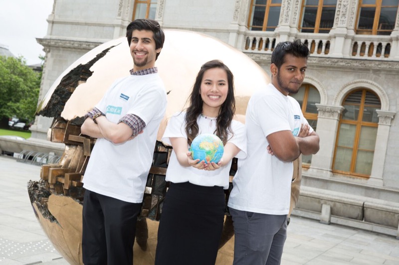 Mohamad Alhasan Marika Nebesky and Mickhel Dookhantie of Trinity LaunchBox team BringItWithU-2