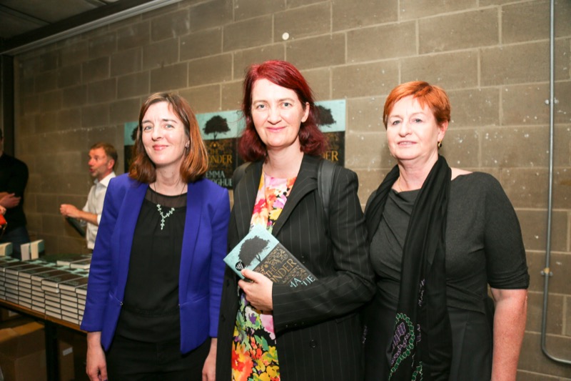 Above (L-R): Jackie Lynam, Dublin UNESCO City of Literature, author Emma Donoghue and Aileen Douglas, School of English, at the event