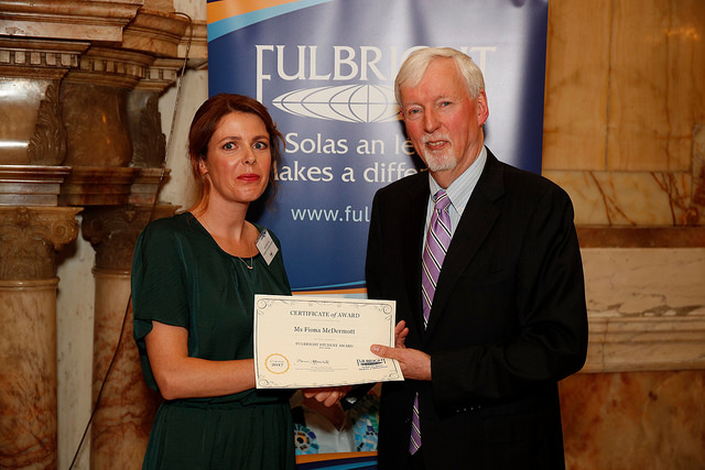 Fiona McDermott with professor John Hegarty