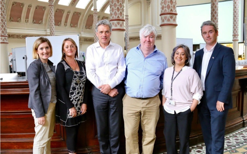 From L-R: Innovation Academy Ruth Kearney, Louise Andrews, Ross Brennan, Prof Mike Lyons, Dr Dámaris Fernández, Chris Murray.
