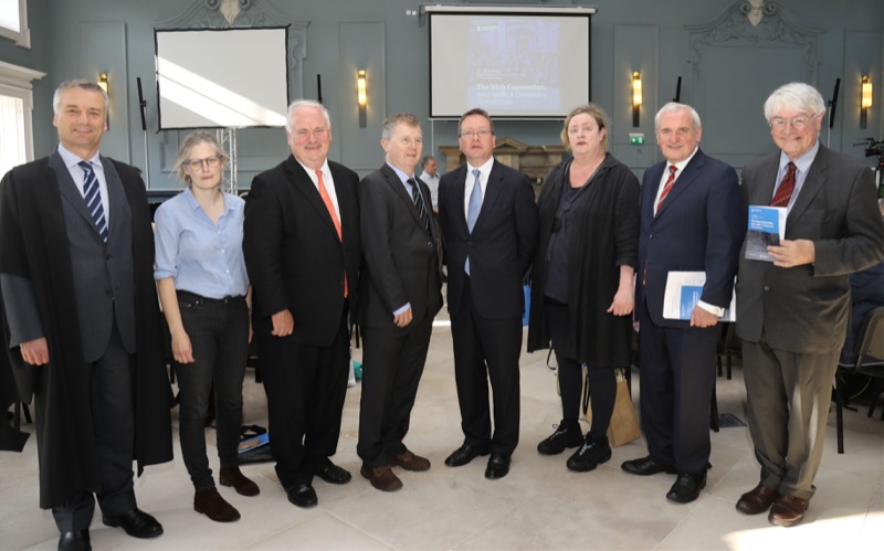 Provost, Prof Anne Dolan, former Taoiseach, John Bruton, Prof Eunan O'Halpin, NI Attorney General, John Larkin, Dr Margaret O'Callaghan, former Taoiseach Bertie Ahern and former FF deputy Martin Manseragh