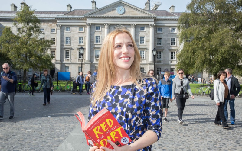 Writer Elizabeth Reapy in Front Square .