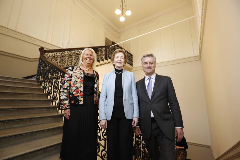 Professor Drew,  Chancellor of the University, Mary Robinson & Provost on the occasion of the launch.