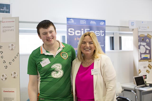 Participant Stephen Ryan with Marie Devitt, Pathways Coordinator, Trinity Centre for People with Intellectual Disabilities