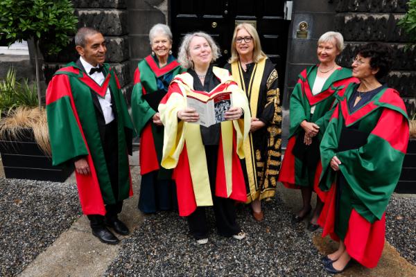 Provost with honorary graduands