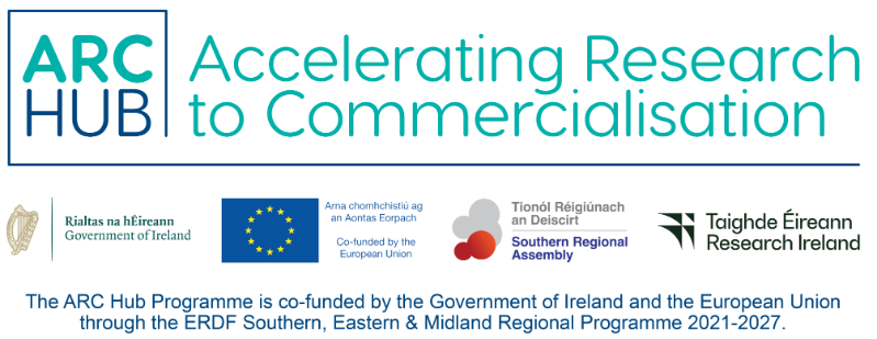 Logos and funding information for the ARC Hub for Therapeutics