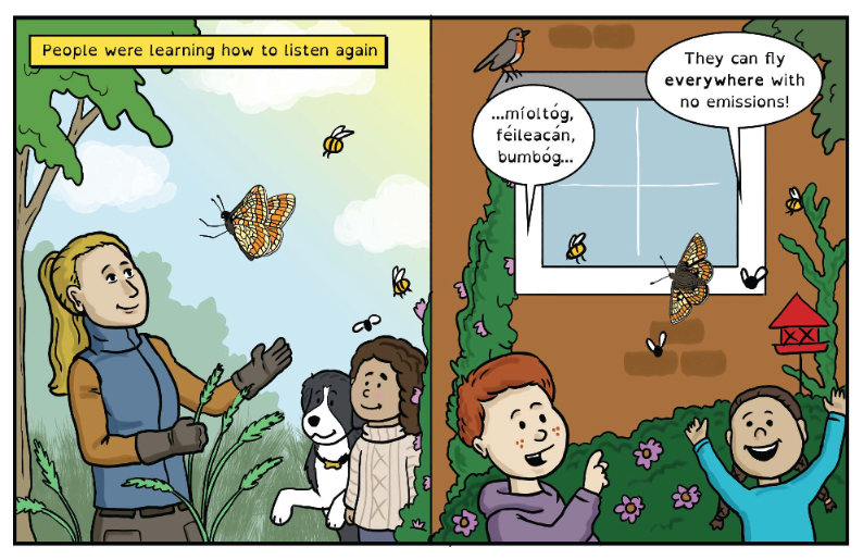 An example of the artwork in Beo and Raja's The Butterfly Effect.