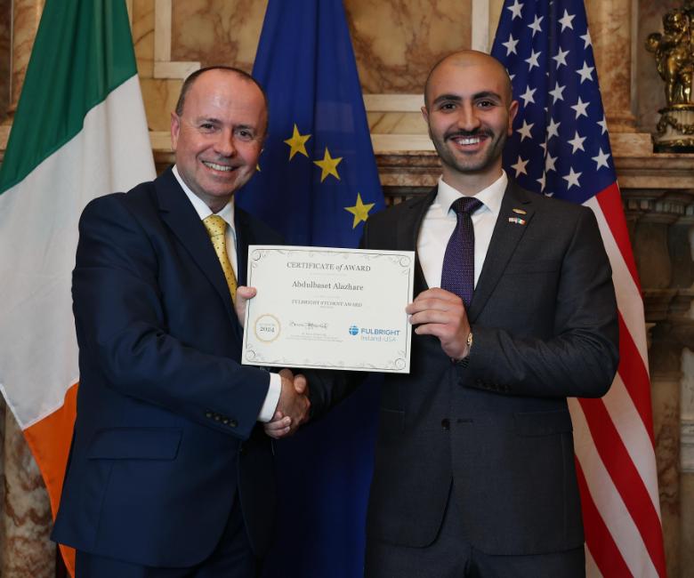 Fulbright Ireland Board Chair Prof Paul Donnelly & Abdulbaset Alazhare