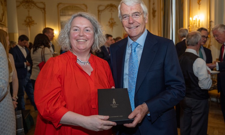 Provost and John Major pose