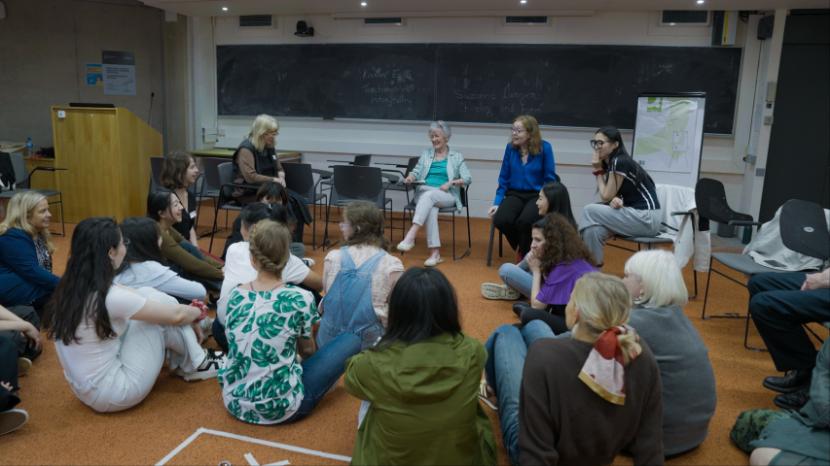 A group of student and teachers