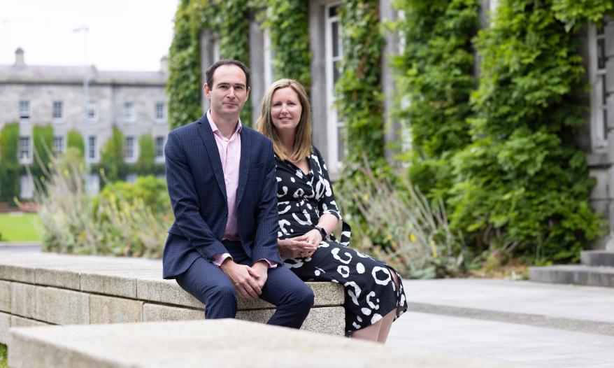 Professors Matthew Campbell and Sarah Doyle in Trinity.