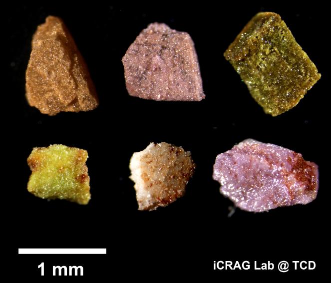 A selection of the team's synthetic rare earth elements