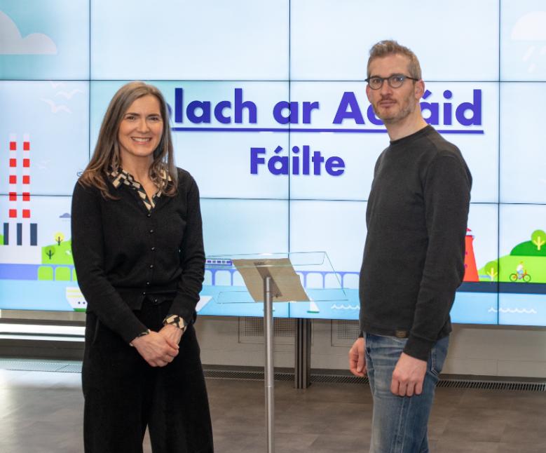 Professor Anna Davies and Dr Stephan Hugel in Trinity College Dublin as Climate Smart launches.