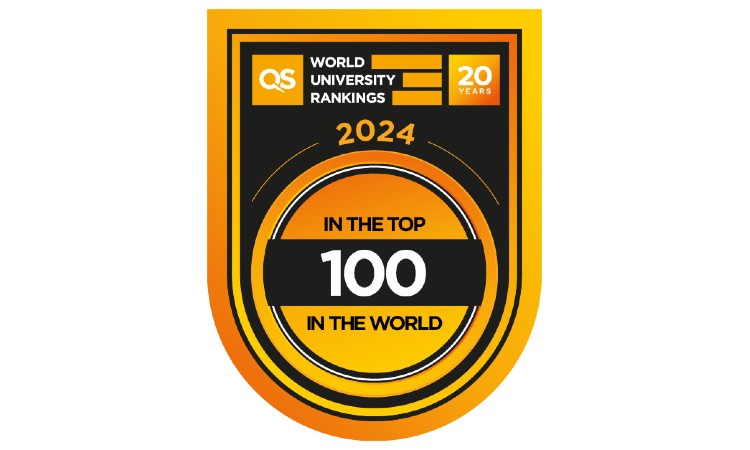 QS top 100 ranking badge